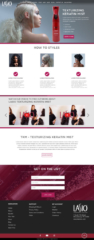 Landing page design for new Lasio product